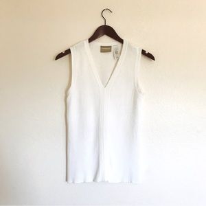100% Cotton Ribbed Tank Liz Claiborne